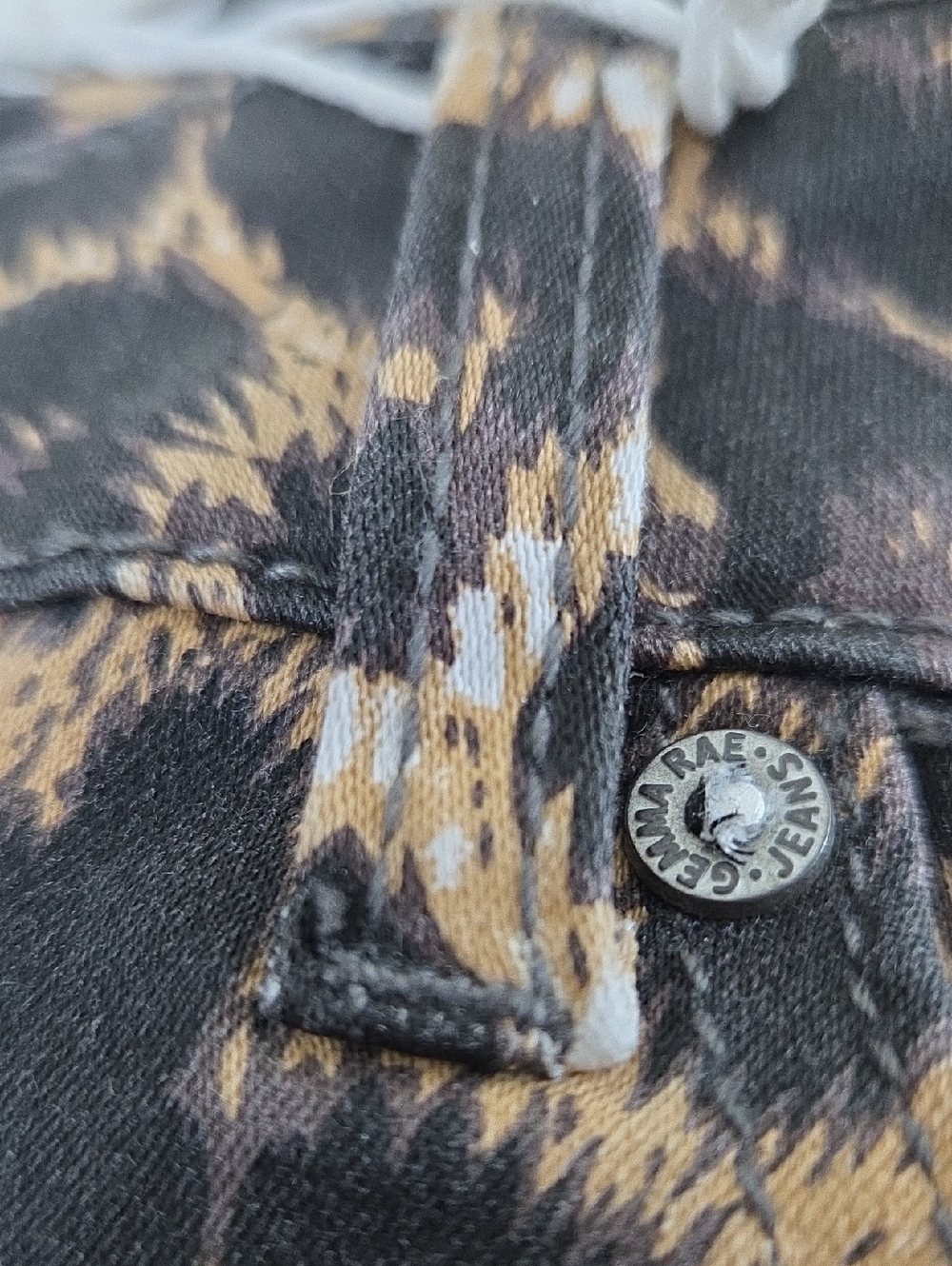 GAMMA RAY Sz 11/30 Leopard Print Wide-Leg Womens Pants Brown Black White NWT$48 - Picture 13 of 16